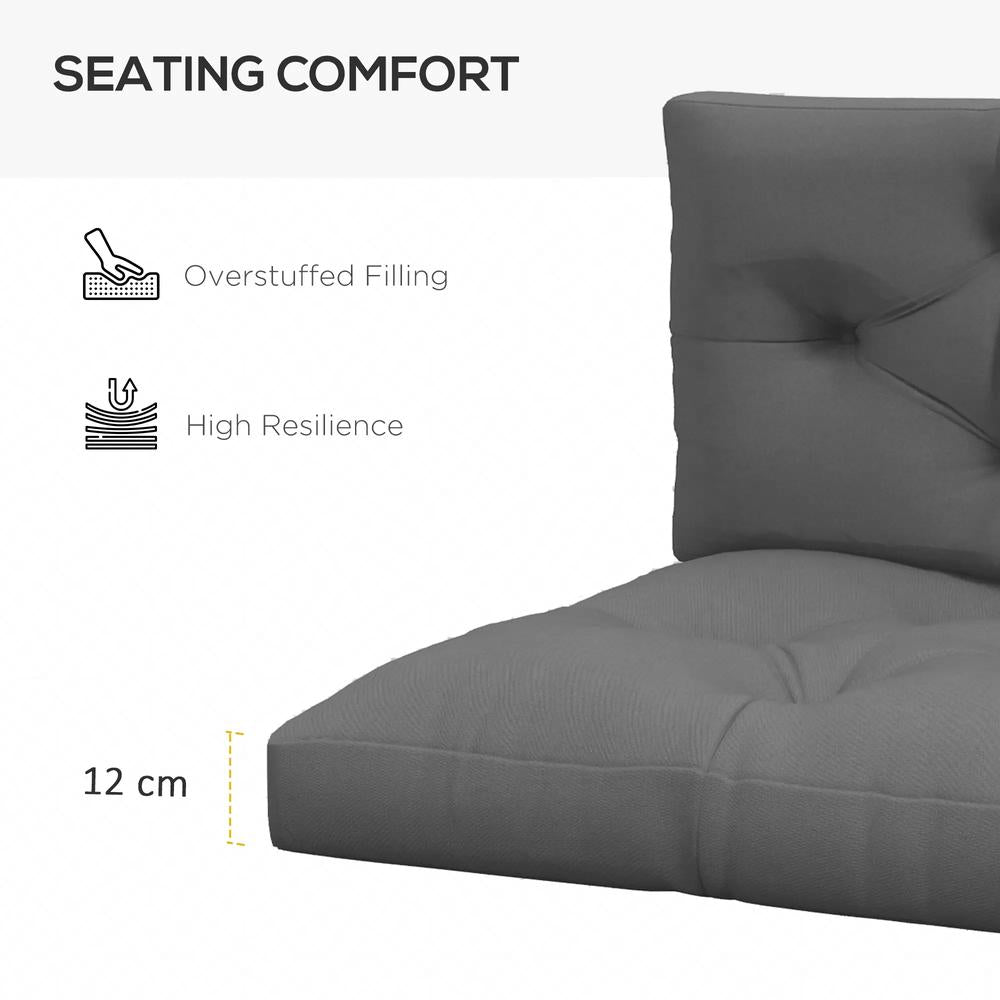 Outsunny Seat and Back Padded Pallet Cushion Set 4