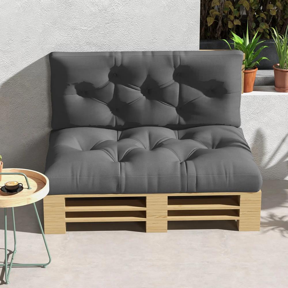 Outsunny Seat and Back Padded Pallet Cushion Set 6
