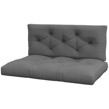 Outsunny Seat and Back Padded Pallet Cushion Set 9