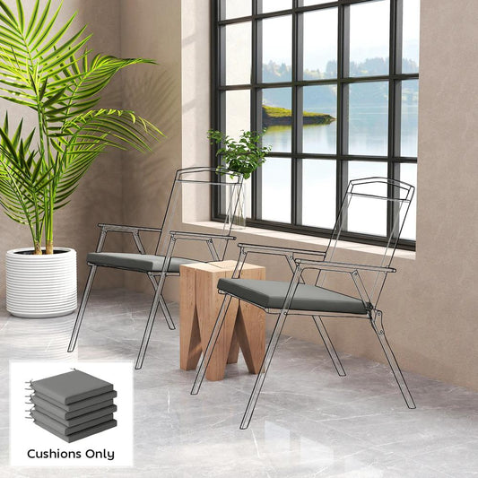 Outsunny Set of 6 Outdoor Seat Cushions with Machine Washable Cover, Water Repellent Seat Cushions 1