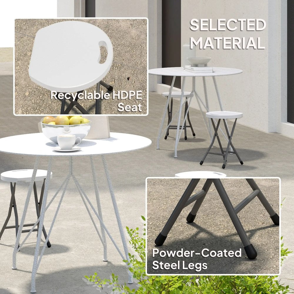 Outsunny Set of Four Folding Carry Stools 16