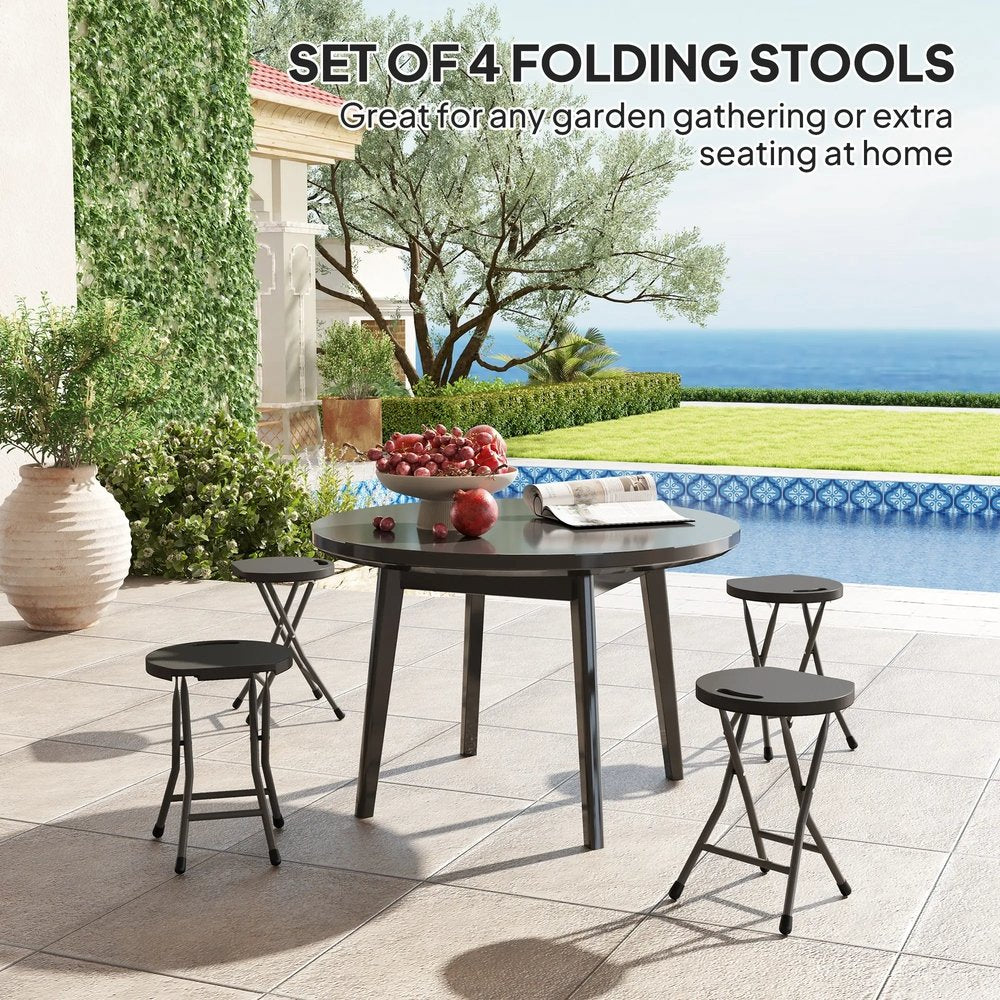 Outsunny Set of Four Folding Carry Stools 3