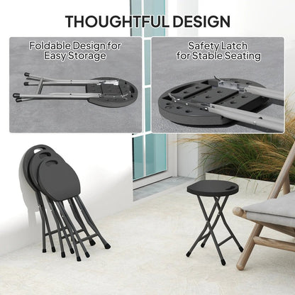 Outsunny Set of Four Folding Carry Stools 4