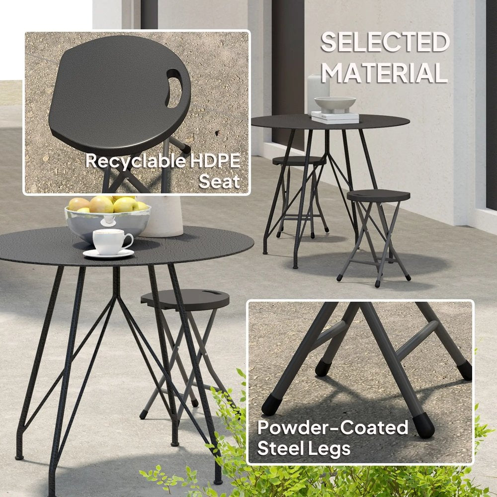Outsunny Set of Four Folding Carry Stools 5