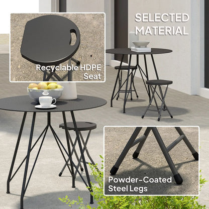Outsunny Set of Four Folding Carry Stools 5