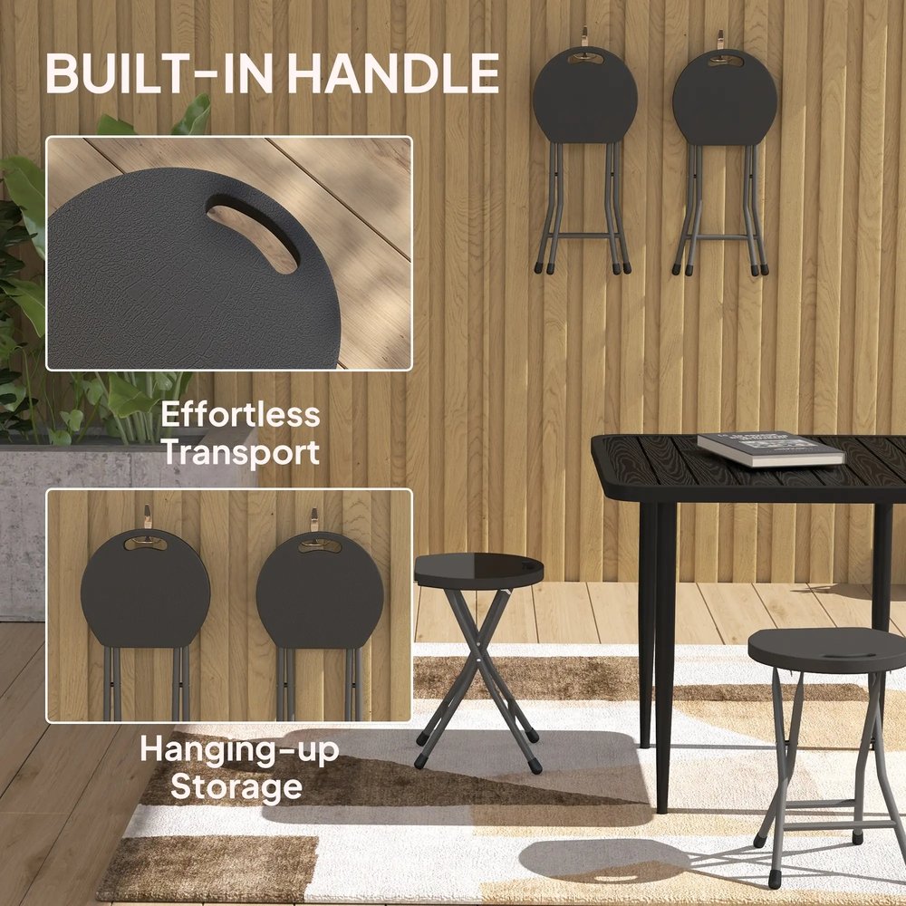 Outsunny Set of Four Folding Carry Stools 6
