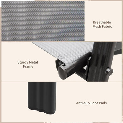 Outsunny Set of Four Stackable Mesh Seat Chairs 27