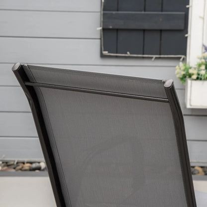 Outsunny Set of Four Stackable Mesh Seat Chairs 28