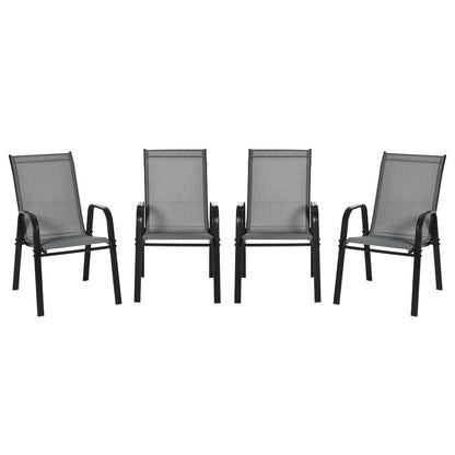 Outsunny Set of Four Stackable Mesh Seat Chairs 33