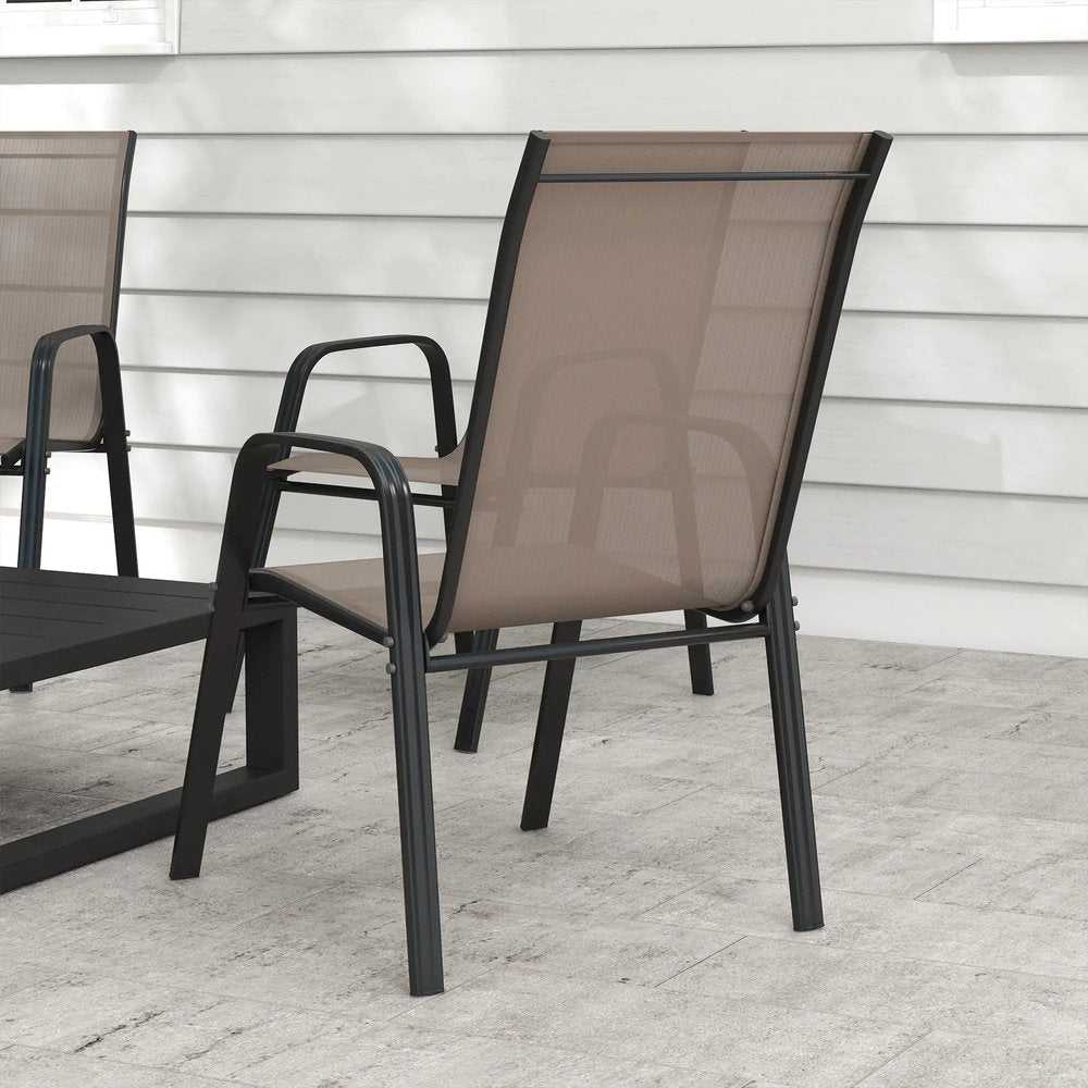 Outsunny Set of Four Stackable Mesh Seat Chairs 41