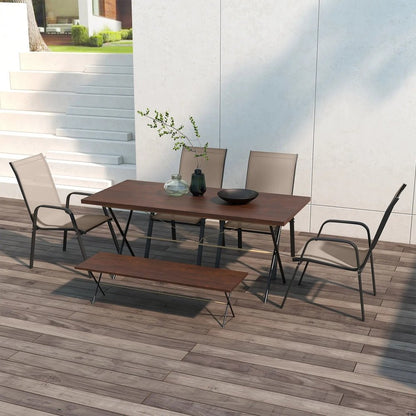 Outsunny Set of Four Stackable Mesh Seat Chairs 43