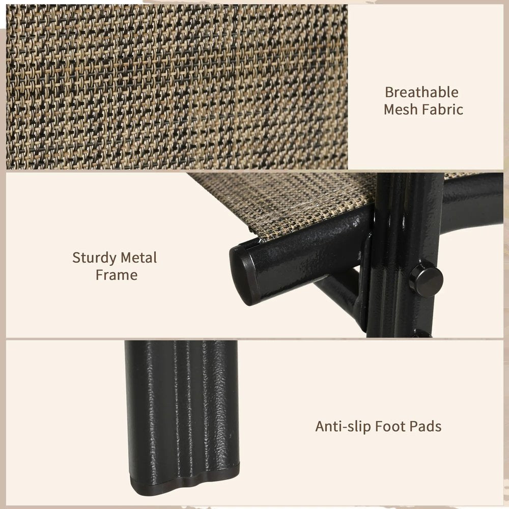 Outsunny Set of Four Stackable Mesh Seat Chairs 51