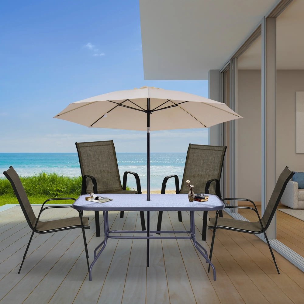 Outsunny Set of Four Stackable Mesh Seat Chairs 55