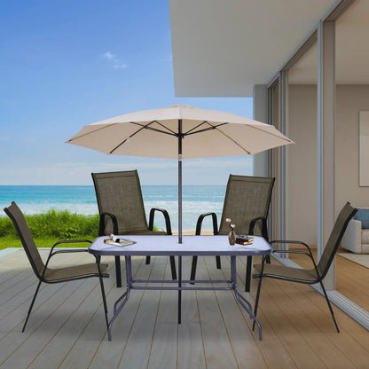 Outsunny Set of Four Stackable Mesh Seat Chairs 56