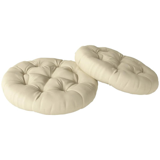 Outsunny Set of Two &phi;60cm Outdoor Cushions - Beige 