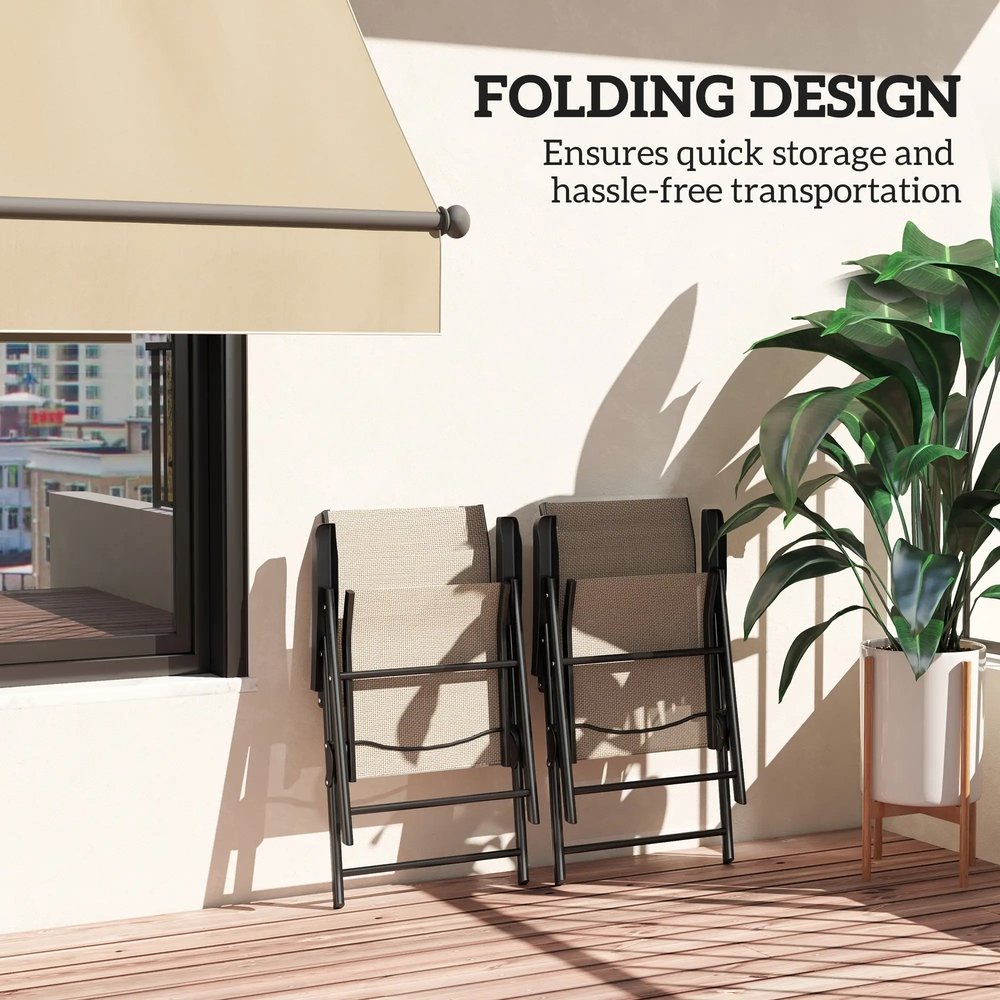 Outsunny Set of Two Folding Outdoor Chairs 15