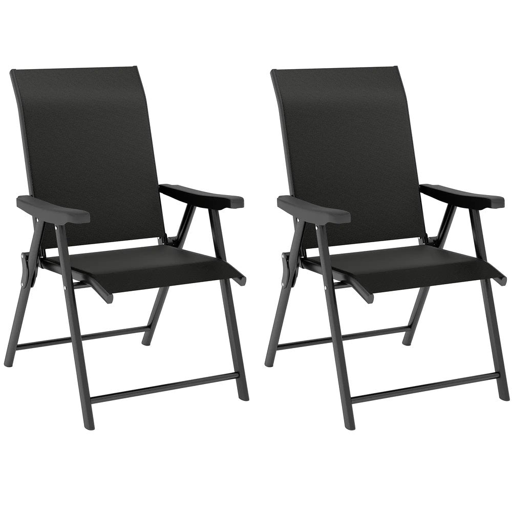 Outsunny Set of Two Folding Outdoor Chairs 