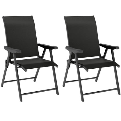 Outsunny Set of Two Folding Outdoor Chairs 