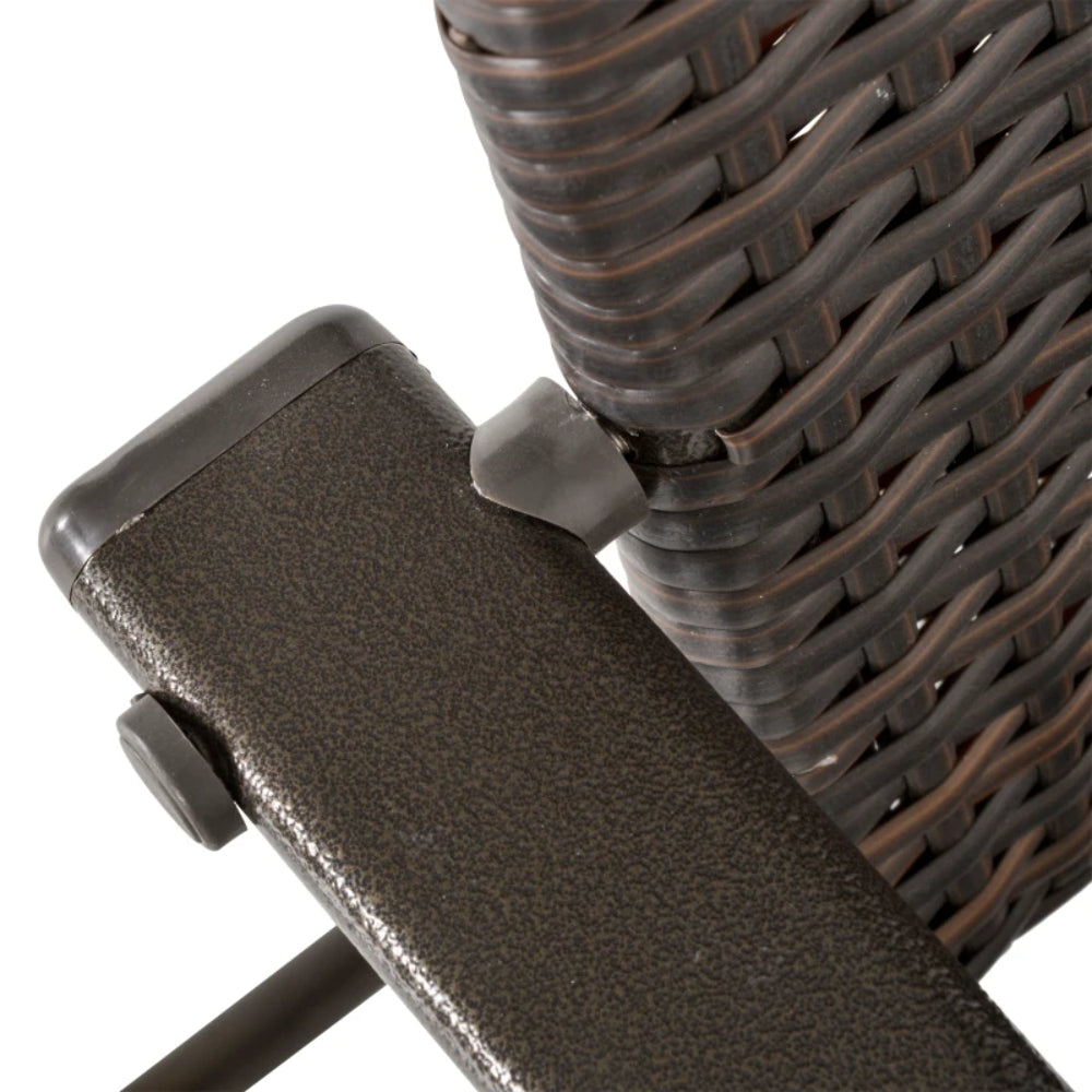 Outsunny Set of Two Folding Rattan Seat Chairs