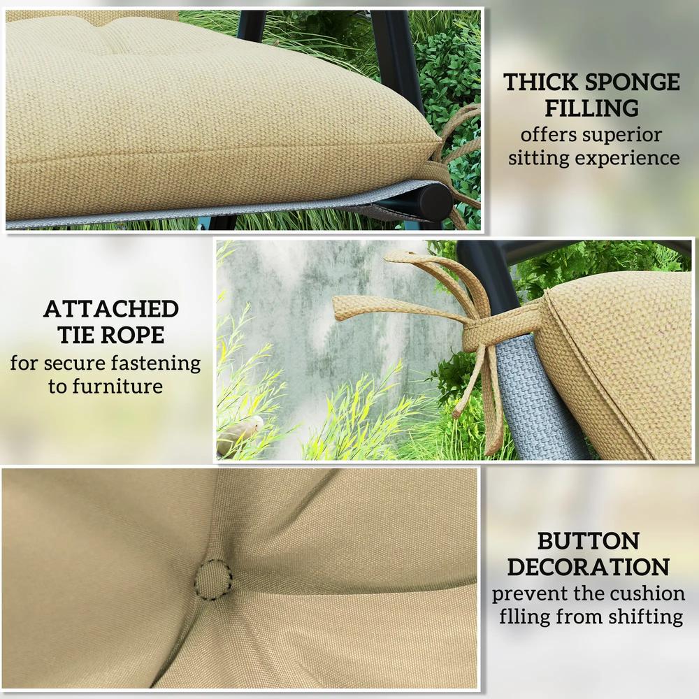 Outsunny Set of Two Outdoor Seat Cushions 15
