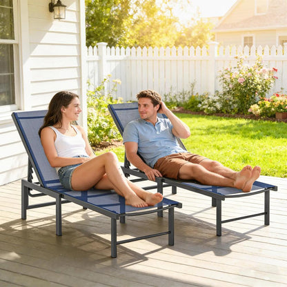 Outsunny Set of Two Reclining Sun Loungers 186 x 60 x 34 cm 18