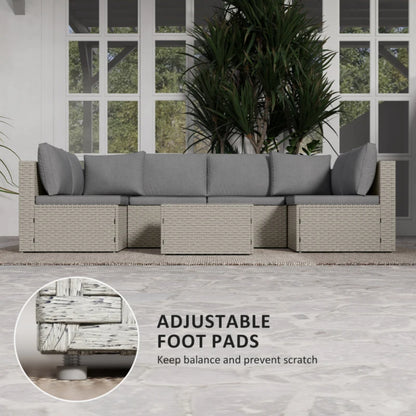 Outsunny Seven-Piece Modular Rattan Set
