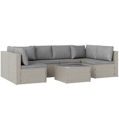 Outsunny Seven-Piece Modular Rattan Set