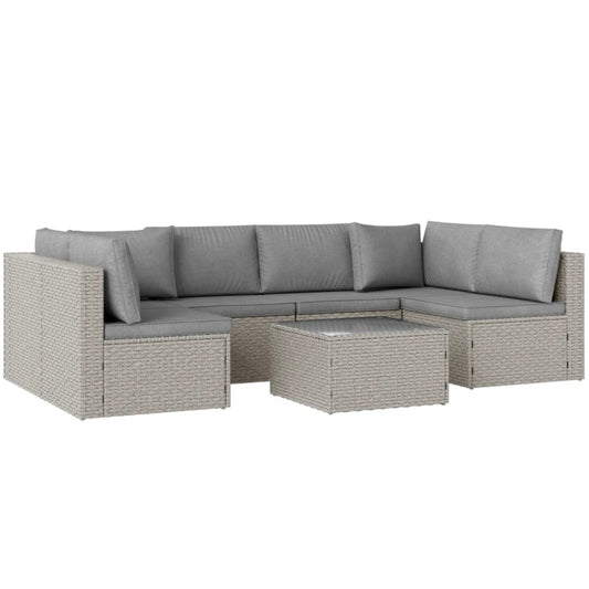 Outsunny Seven-Piece Modular Rattan Set