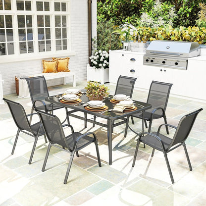 Outsunny Seven-Piece Outdoor Dining Set 1