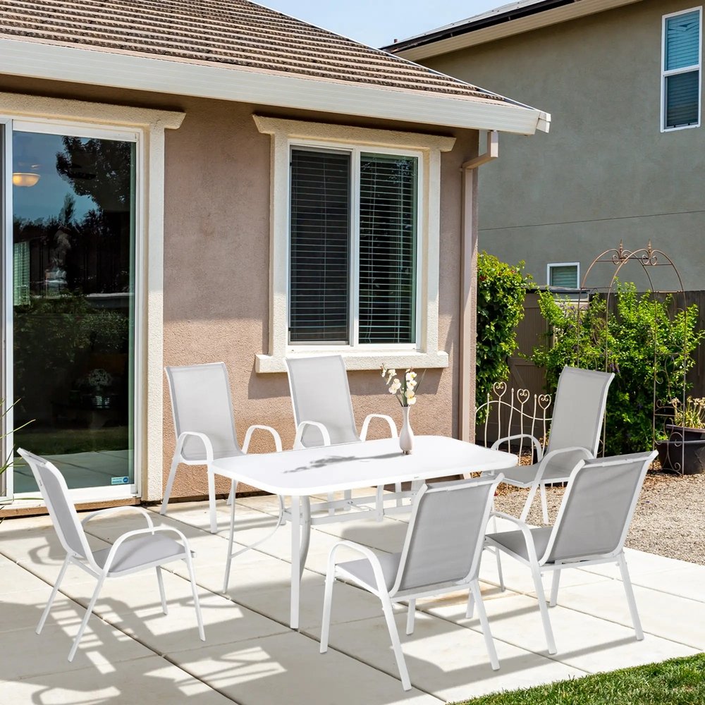 Outsunny Seven-Piece Outdoor Dining Set 12