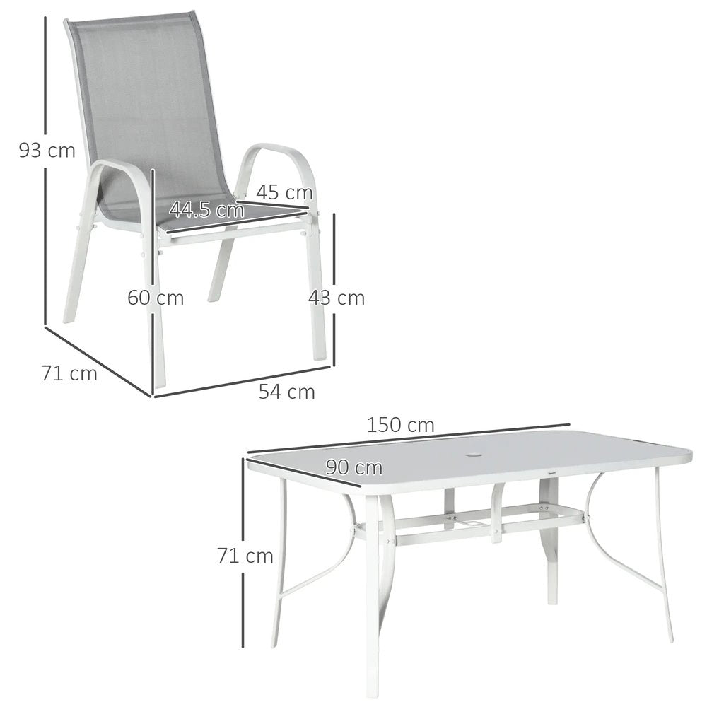 Outsunny Seven-Piece Outdoor Dining Set 13