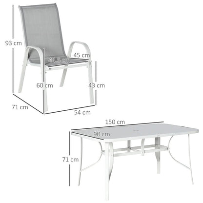 Outsunny Seven-Piece Outdoor Dining Set 13