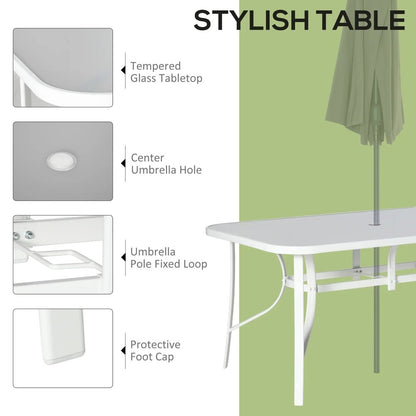 Outsunny Seven-Piece Outdoor Dining Set 14