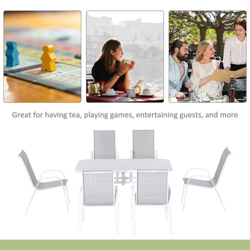 Outsunny Seven-Piece Outdoor Dining Set 16