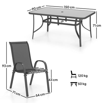 Outsunny Seven-Piece Outdoor Dining Set 2