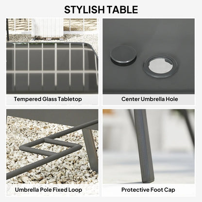 Outsunny Seven-Piece Outdoor Dining Set 3