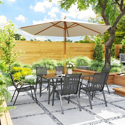 Outsunny Seven-Piece Outdoor Dining Set 7