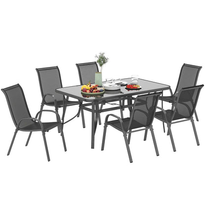 Outsunny Seven-Piece Outdoor Dining Set 9