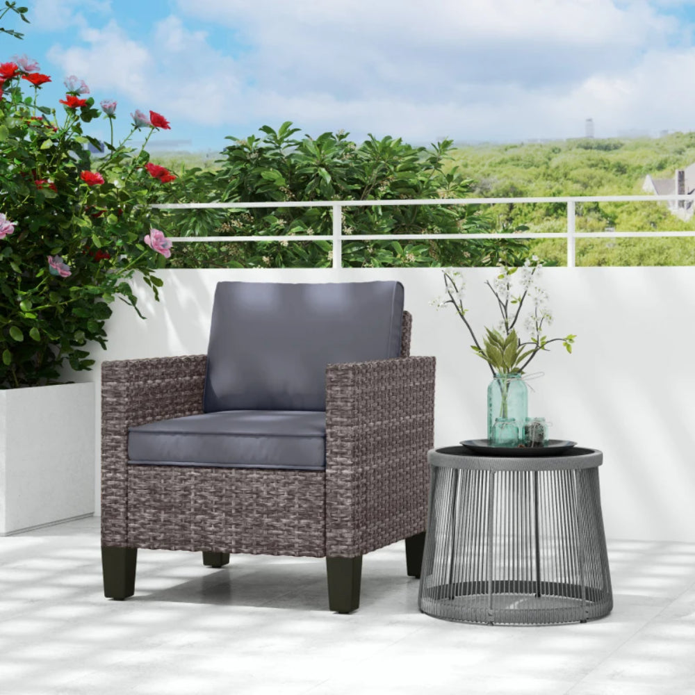 Outsunny Single Rattan Armchair, with Cushions
