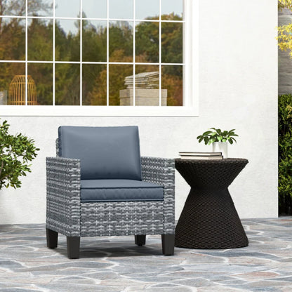 Outsunny Single Rattan Armchair, with Cushions