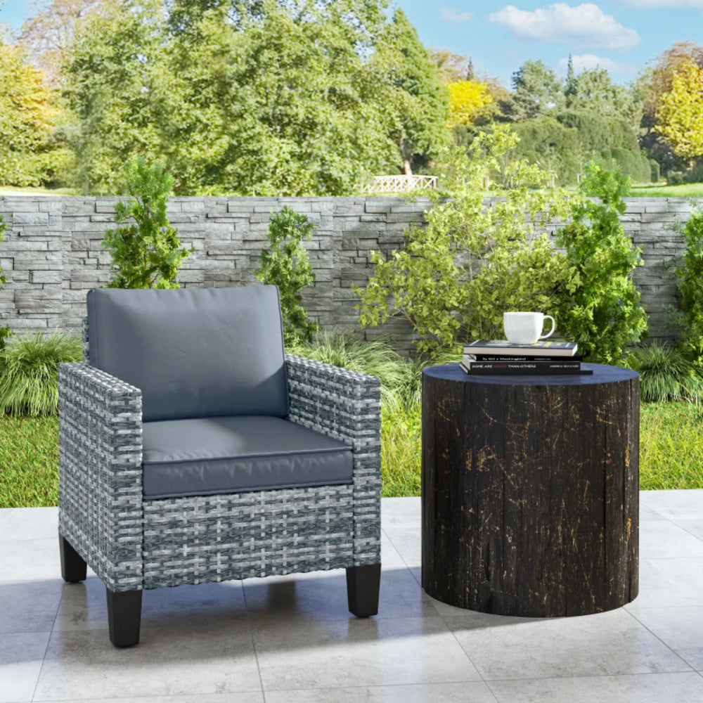 Outsunny Single Rattan Armchair, with Cushions