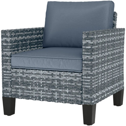 Outsunny Single Rattan Armchair, with Cushions