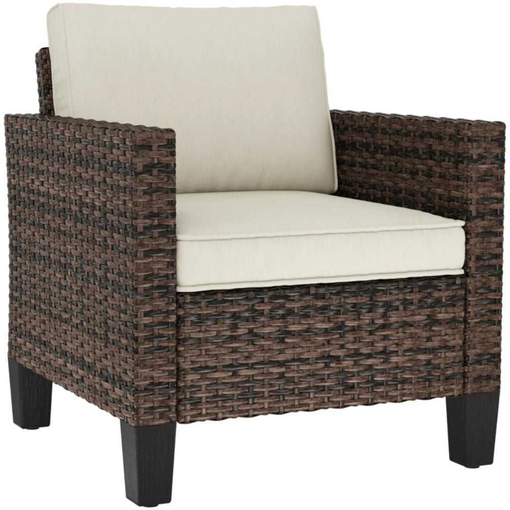 Outsunny Single Rattan Armchair, with Cushions