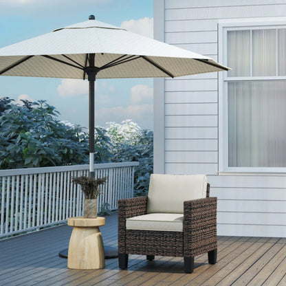 Outsunny Single Rattan Armchair, with Cushions