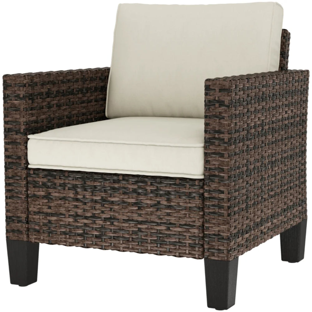 Outsunny Single Rattan Armchair, with Cushions