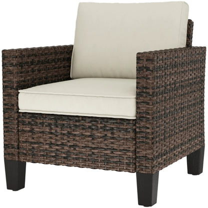Outsunny Single Rattan Armchair, with Cushions