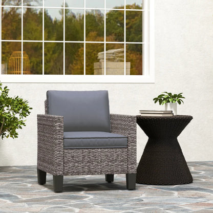 Outsunny Single Rattan Armchair, with Cushions