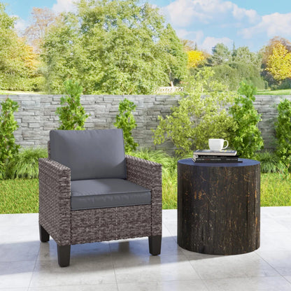 Outsunny Single Rattan Armchair, with Cushions