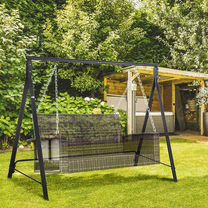 Outsunny Steel Frame Multi-Swing Seat Frame - Black 1
