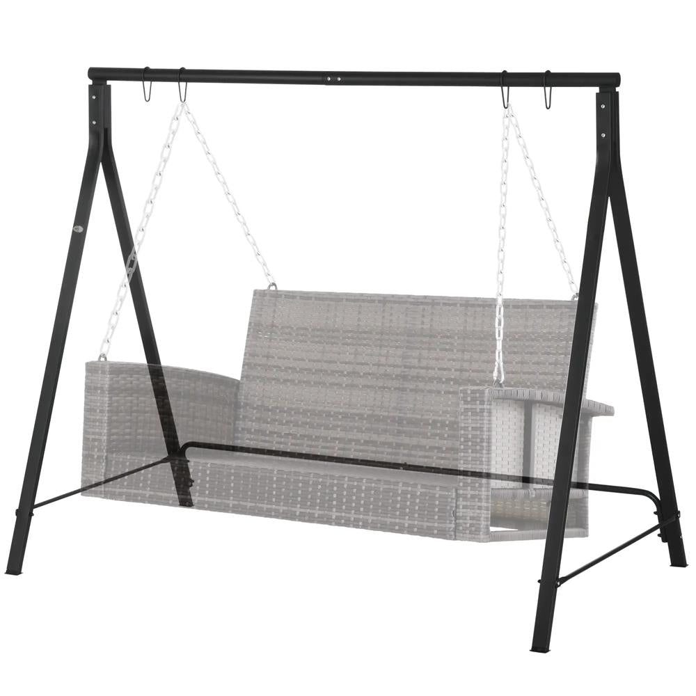 Outsunny Steel Frame Multi-Swing Seat Frame - Black 12